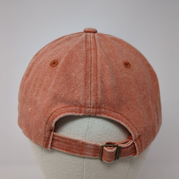 Unbranded Slideback Hat Orange One Size Solid Adjustable 6 Panel Blank - Picture 5 of 8